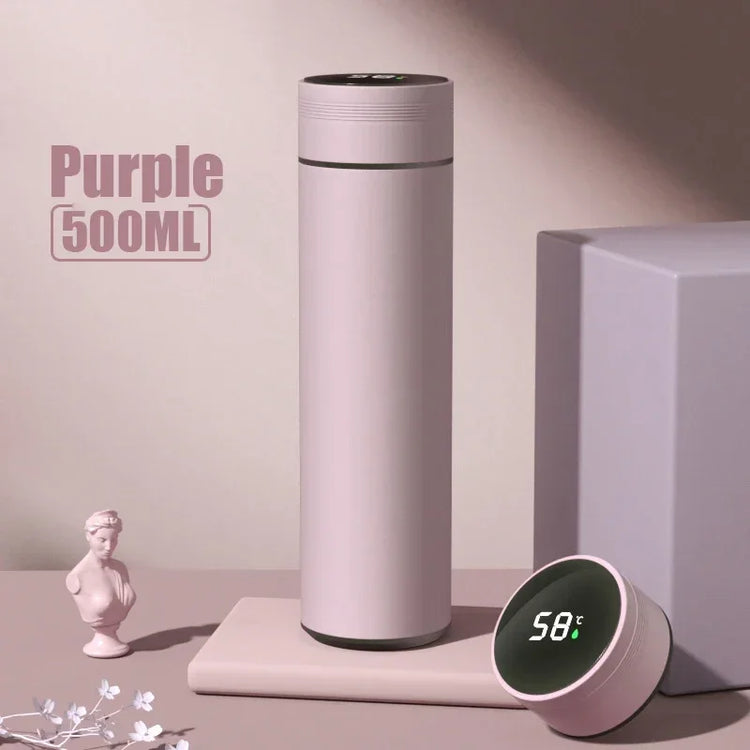 500ML Temperature Display Thermos Cup Stainless Steel Divided Thermos Bottle Outdoor Vacuum Insulated Cup Father&