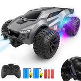 High Speed RC Car, Remote Control Car, 1:22 Scale 2WD Off-Road RC Racing Car with Headlight for 4-12 Years Old Kids Adults, Gray