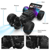 High Speed RC Car, Remote Control Car, 1:22 Scale 2WD Off-Road RC Racing Car with Headlight for 4-12 Years Old Kids Adults, Gray