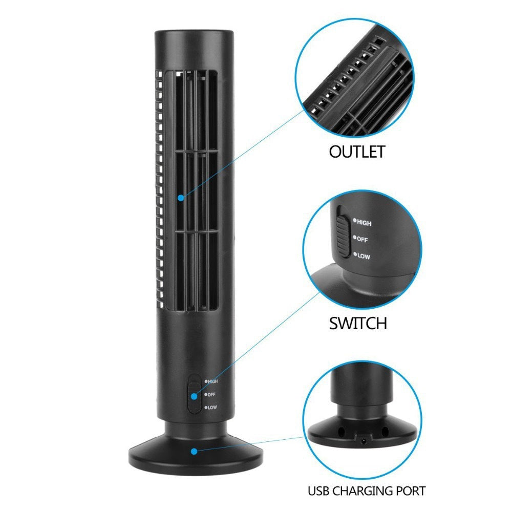 Tower Fan Bladeless Fan Tower Electric Fan Mini Vertical Air Conditioner Fan Handheld Fan