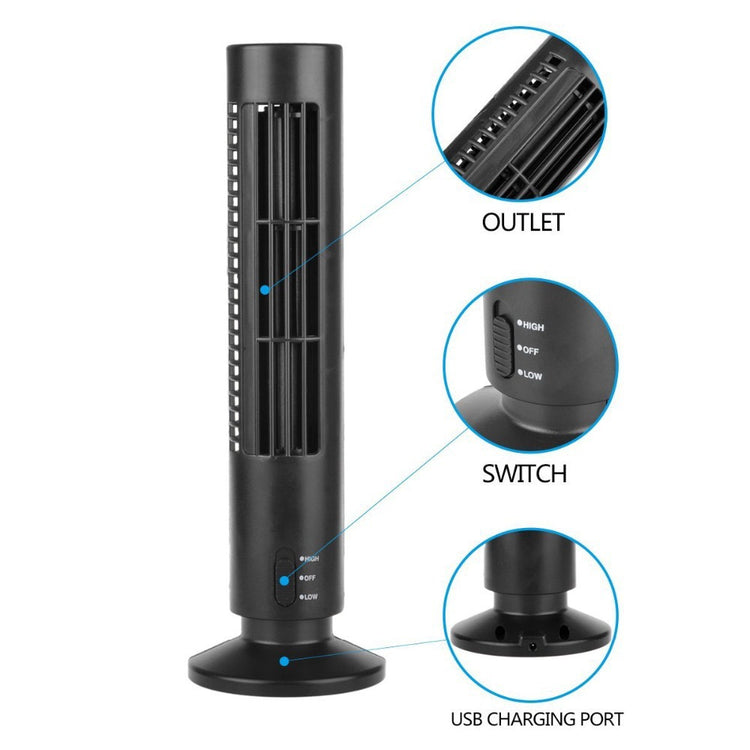 Tower Fan Bladeless Fan Tower Electric Fan Mini Vertical Air Conditioner Fan Handheld Fan