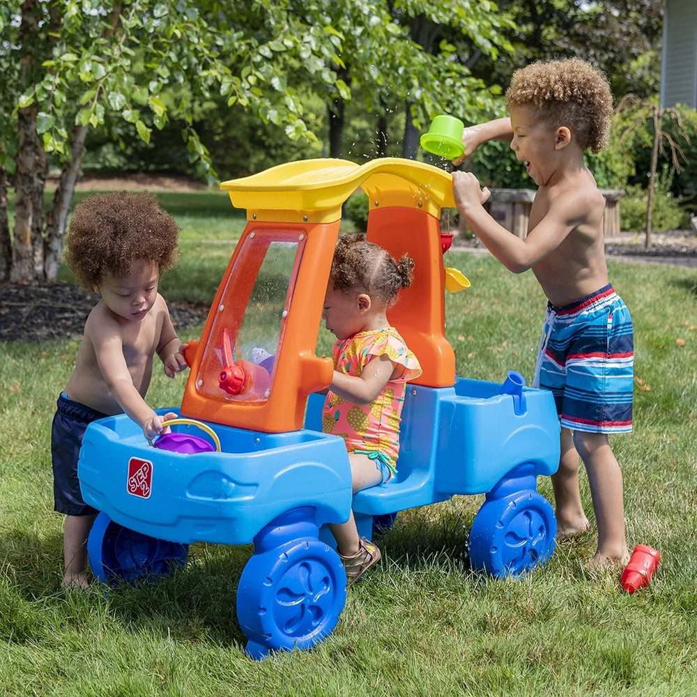 Car Wash Splash Center Blue Plastic Water Table for Toddlers