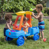Car Wash Splash Center Blue Plastic Water Table for Toddlers