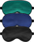 Silk Sleep Mask for Sleeping with Adjustable Strap, Satin Blackout for Men&Women, Comfortable Blindfold Eyeshade for Night Sleep (Black,Blue,Green)
