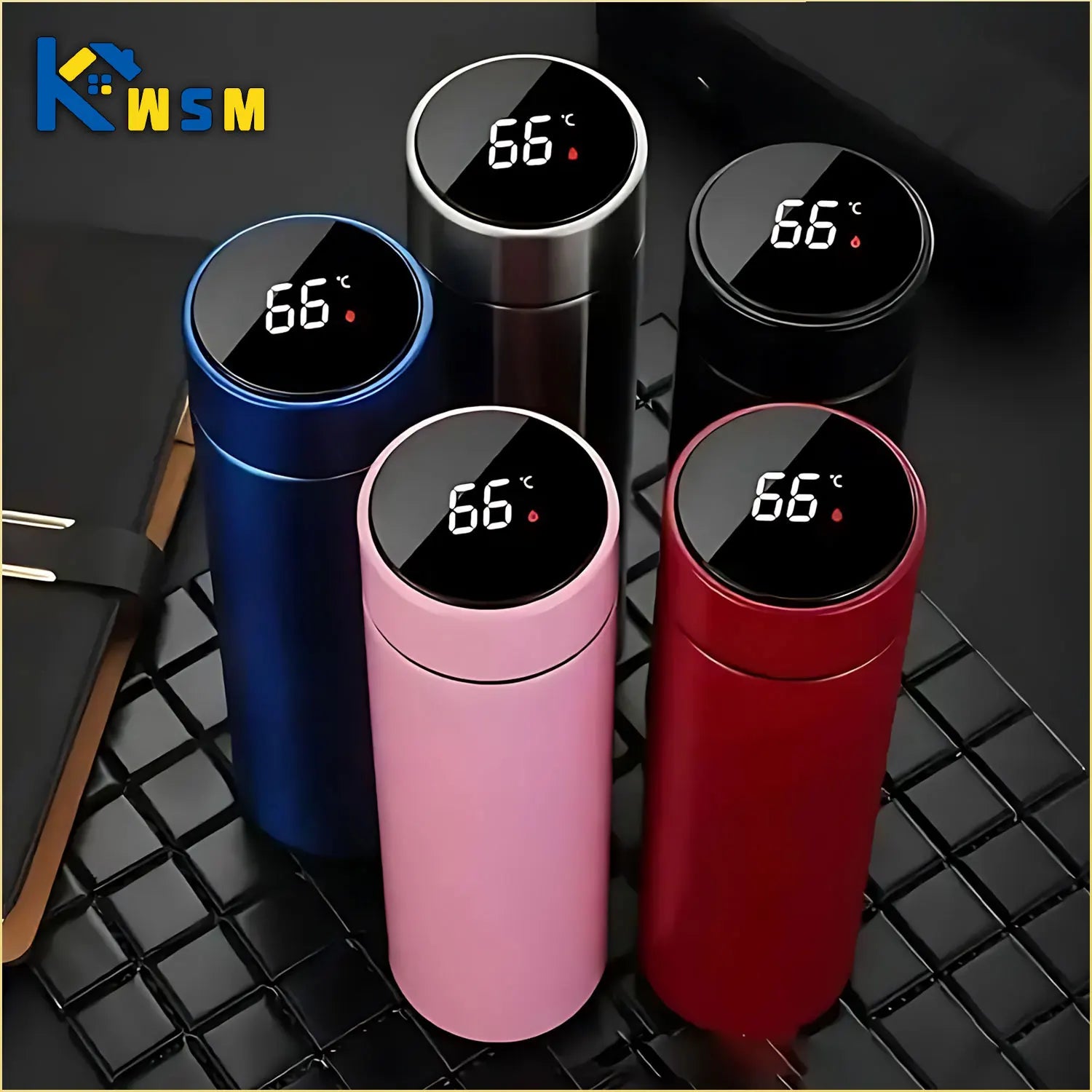 500ML Temperature Display Thermos Cup Stainless Steel Divided Thermos Bottle Outdoor Vacuum Insulated Cup Father&