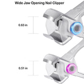 Thick Nail Clippers with Catcher, Full Anti-Splash Nail Clippers for Men & Women, Wide Jaw Opening Toenail Clippers for Seniors, Adult Fingernail Cutter & Toe Nail Clipper Catch All Nail Clippings