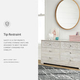 Paxberry Boho Dresser, Whitewash