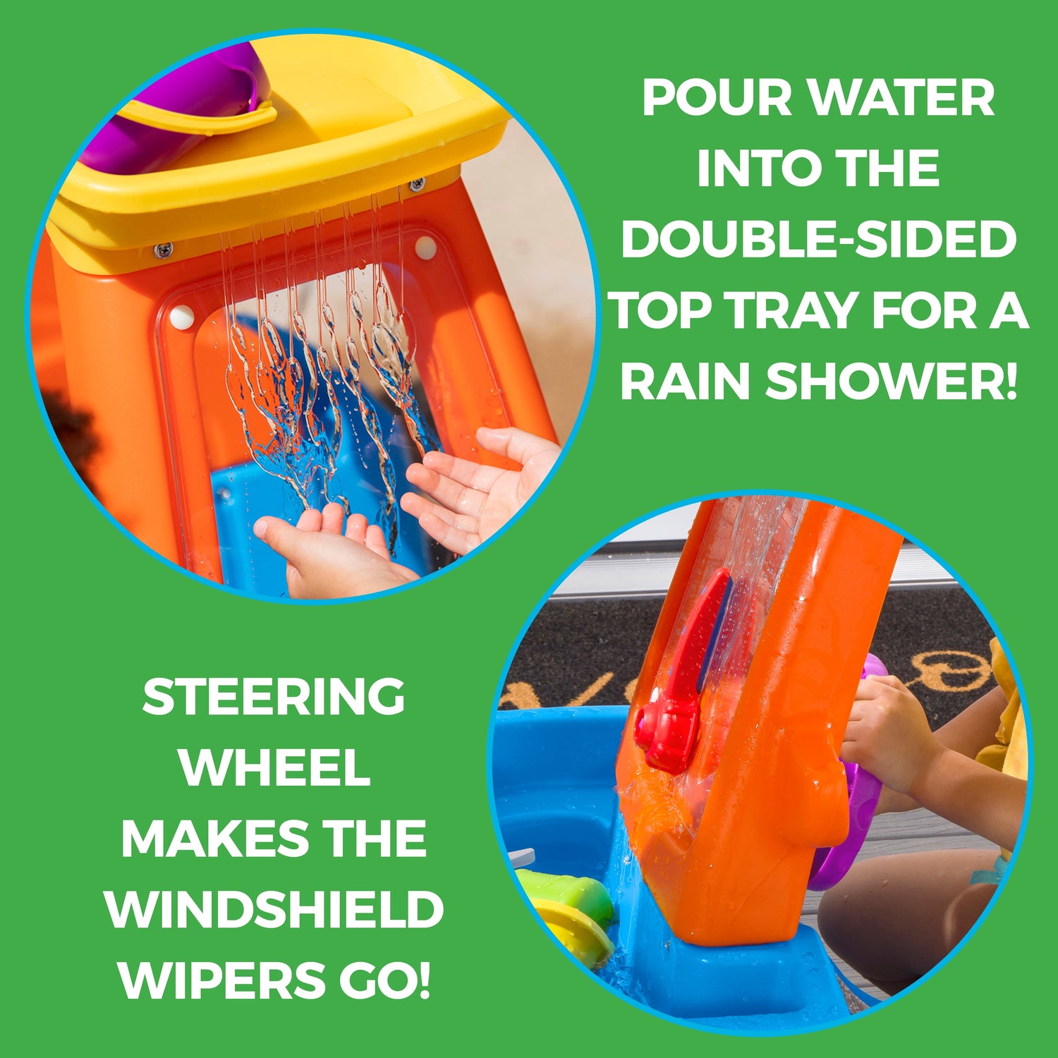 Car Wash Splash Center Blue Plastic Water Table for Toddlers