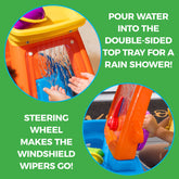 Car Wash Splash Center Blue Plastic Water Table for Toddlers