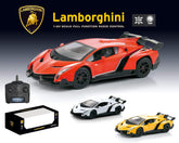 Remote Control RC CAR Racing Cars Compatible with Lamborghini Veneno Officially Licensed 1:24 Toy RC Cars Model Vehicle for Boys 6,7,8 Years Old,Yellow