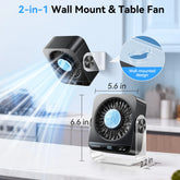 KIMMOO Desk Fan for Bedroom, 199 Speeds Turbo Airflow, Portable Fan with Ice Cooling, Digital Display Quiet Table Fan, 270° Rotating Small Rechargeable Battery Desktop Fans for Home Office