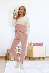 Two Piece Outfits for Women Long Sleeve Crewneck Pullover Tops and Pants Sweatsuits Lounge Set with Pockets 2026