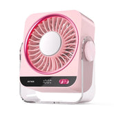 KIMMOO Desk Fan for Bedroom, 199 Speeds Turbo Airflow, Portable Fan with Ice Cooling, Digital Display Quiet Table Fan, 270° Rotating Small Rechargeable Battery Desktop Fans for Home Office