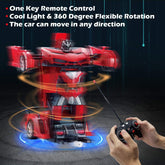 Remote Control Car - Transform Robot Toys for Boys Teens, Rechargeable RC Car with Lights, 2.4Ghz RC Car 1:18 Rechargeable 360° Rotating Race Transform Car Birthday Christmas Gifts for Kids