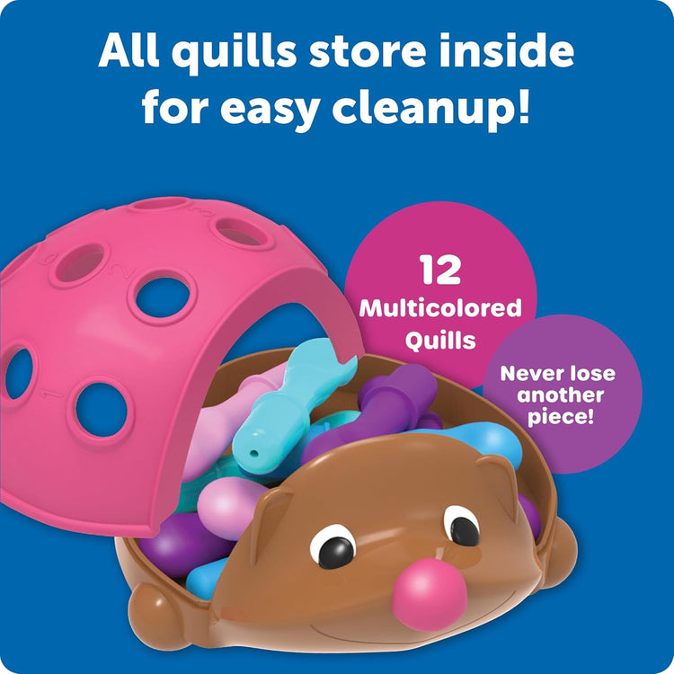 Spike the Fine Motor Hedgehog Pink - Toddler Montessori Toys, Stacking Shape, Gifts for Boys and Girls, Pattern Sensory Bin, Sorting Activities, Educational Games, Kindergarten