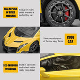 Remote Control RC CAR Racing Cars Compatible with Lamborghini Veneno Officially Licensed 1:24 Toy RC Cars Model Vehicle for Boys 6,7,8 Years Old,Yellow