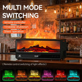 Flame Air Humidifier & Aroma Diffuser with 8-Color LED Flame Effect, Essential Oil Diffuser, Aromatherapy Machine, Remote & Timer for Home Bedroom Office with Auto-Off Protection Desktop Air Purifier for Relaxing Atmosphere