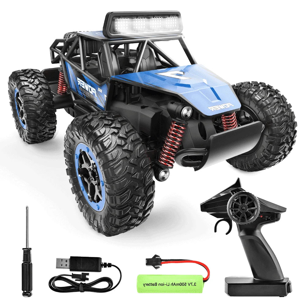 Remote Control Cars for Kids, 1:20 Scale RC Monster Trucks with Lights, All Terrain off Road RC Cars for Kids 3-6 6-12