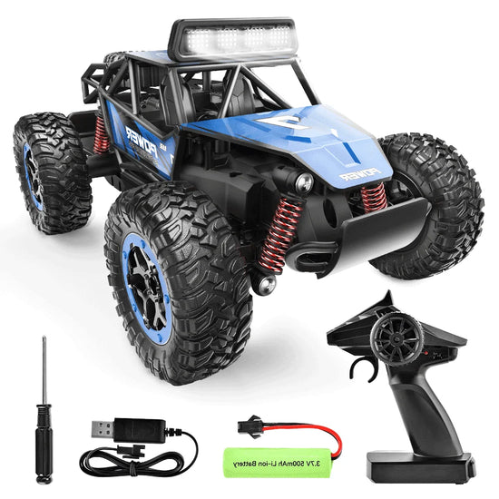 Remote Control Cars for Kids, 1:20 Scale RC Monster Trucks with Lights, All Terrain off Road RC Cars for Kids 3-6 6-12