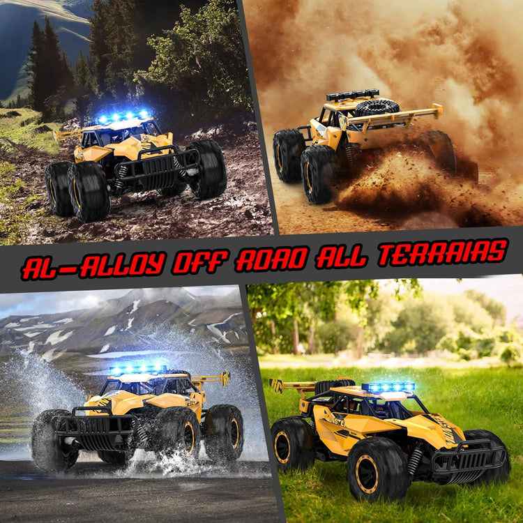 Remote Control Car for Boys, RC Cars, 1:12 Monster RC Truck off Road with LED Headlight and Rechargeable Battery Gifts for Adults Boys 8-12