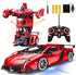 Remote Control Car - Transform Robot Toys for Boys Teens, Rechargeable RC Car with Lights, 2.4Ghz RC Car 1:18 Rechargeable 360° Rotating Race Transform Car Birthday Christmas Gifts for Kids