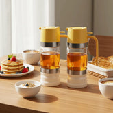Durable 300 ML Glass Honey Dispenser with Handle Clear No Drip Honey Jar Leak-Proof Press Type Honeys Bottle Bread