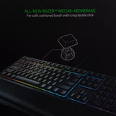 Ornata Chroma Gaming Keyboard: Hybrid Mechanical Key Switches - Customizable Chroma RGB Lighting - Individually Backlit Keys - Detachable Plush Wrist Rest - Programmable Macro Functionality