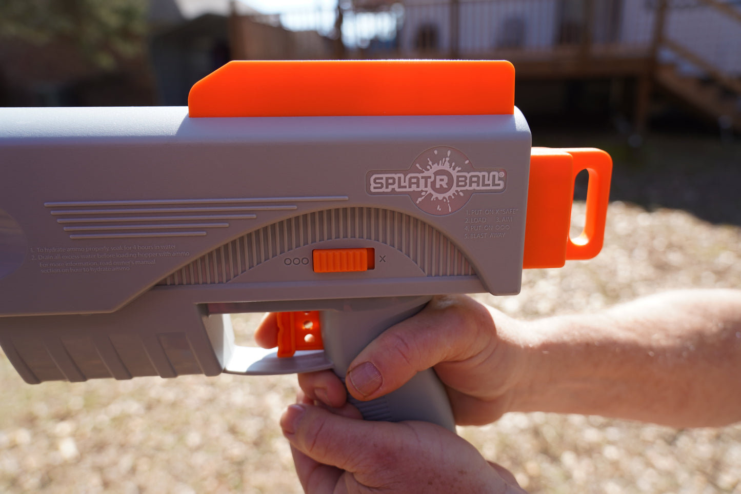 (2 Pack)  Full Auto 375 Mini Water Bead Blaster Kit Gray / Orange