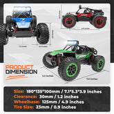 Remote Control Cars for Kids, 1:20 Scale RC Monster Trucks with Lights, All Terrain off Road RC Cars for Kids 3-6 6-12