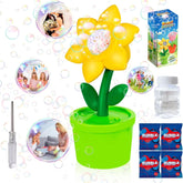 Bubble Machine with Light for Kids,20000+ Bubbles per Minute Automatic Flower Bubble Maker for Toddlers,2025 Upgrade Portable Battery Operated Bubble Machine Toy for Outdoor/Indoor Parties Birthday