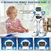 RC Robot Toy for Kids Smart Talking Voice Remote Control Robot Gesture Sensing Emo Robot Toy for Boys Girls Birthday Gift