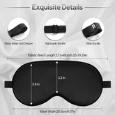 Silk Sleep Mask for Sleeping with Adjustable Strap, Satin Blackout for Men&Women, Comfortable Blindfold Eyeshade for Night Sleep (Black,Blue,Green)