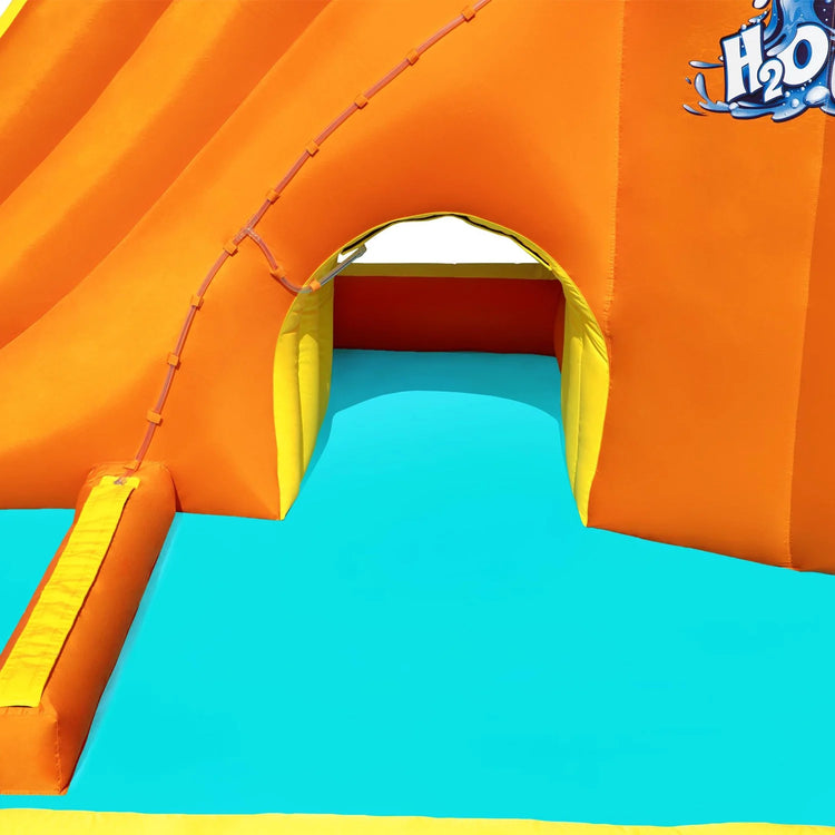 H2OGO! Tidal Tower Slide Kids Backyard Inflatable Water Park W/ Slide and Air Blower