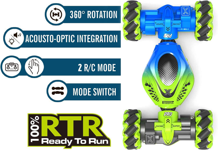 Gesture RC Car, 2.4Ghz 4WD Gesture Sensing RC Stunt Car Toys for 6-12 Years Old Boys Girls, Hand Controlled Remote Drift Twist Offroad 360° Rotation with Lights Music for Birthday Gifts