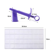DIY Baking Tool Pearl Applicator with 4 Transfer Heads Fondant Cake Plaid Embossed Mold Cake Decoration Coating Tool