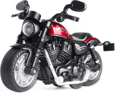 Mini Toy Motorcycle - Pull Back Toy Cars with Sound and Light Toy,Toy Motorcycles for Toddlers,Motorcycle Toys for Boys Age 3-9 (Red)