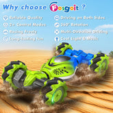 Gesture RC Car, 2.4Ghz 4WD Gesture Sensing RC Stunt Car Toys for 6-12 Years Old Boys Girls, Hand Controlled Remote Drift Twist Offroad 360° Rotation with Lights Music for Birthday Gifts