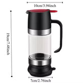 Durable 300 ML Glass Honey Dispenser with Handle Clear No Drip Honey Jar Leak-Proof Press Type Honeys Bottle Bread
