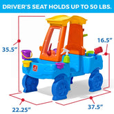 Car Wash Splash Center Blue Plastic Water Table for Toddlers