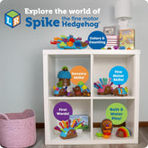 Spike the Fine Motor Hedgehog Pink - Toddler Montessori Toys, Stacking Shape, Gifts for Boys and Girls, Pattern Sensory Bin, Sorting Activities, Educational Games, Kindergarten