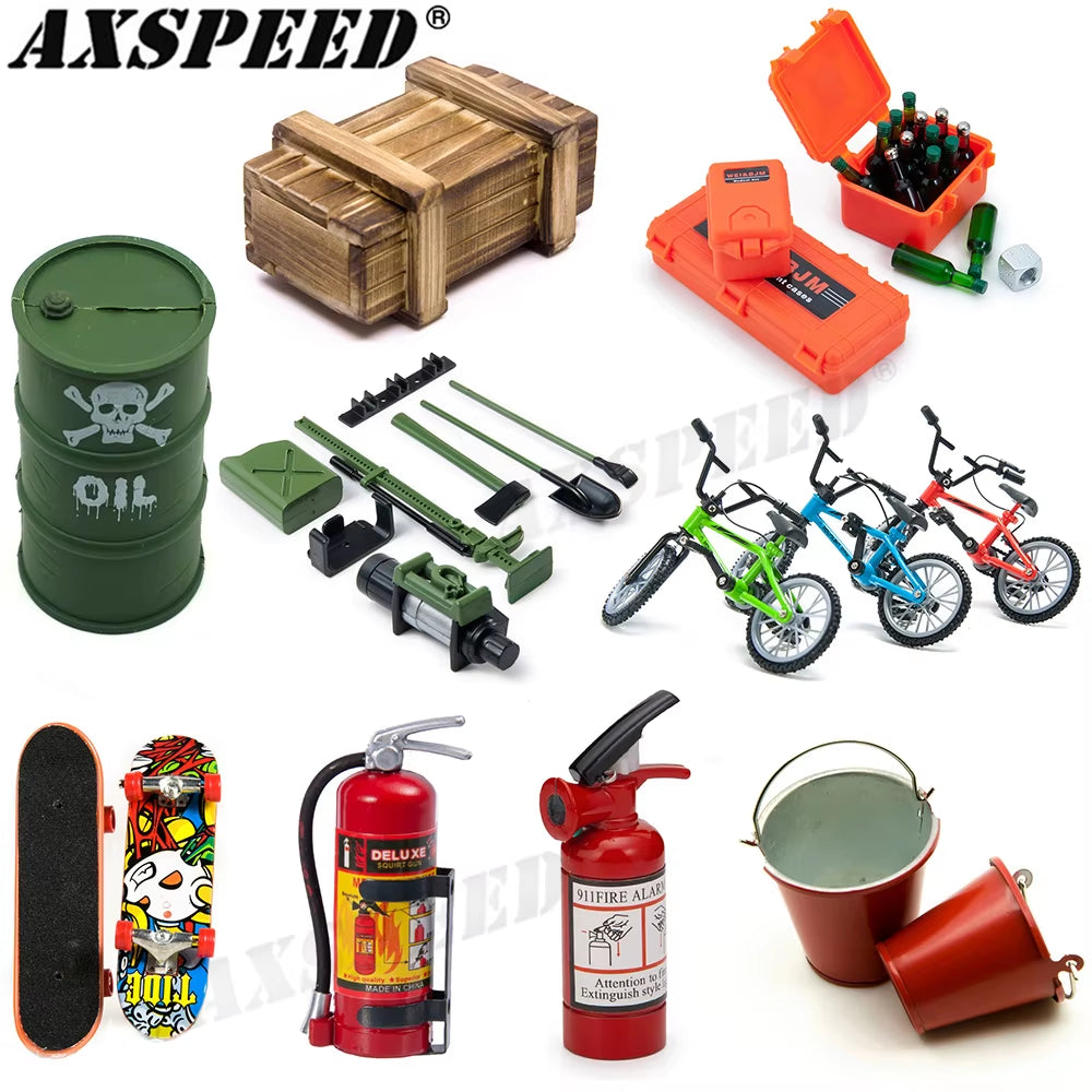 RC Car Simulated Decoration Tools Accessories Mini Toys for 1/10 RC Crawler Axial SCX10 90046 TRX4 TRX6 6X6