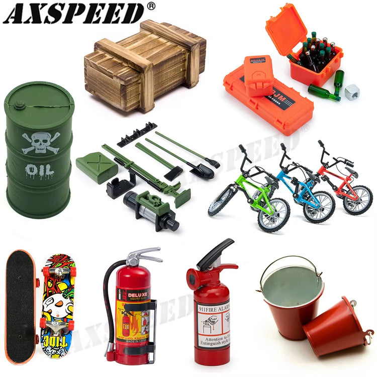 RC Car Simulated Decoration Tools Accessories Mini Toys for 1/10 RC Crawler Axial SCX10 90046 TRX4 TRX6 6X6