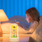 Sunflower Gifts for Women,Birthday Gifts for Her,Artificial Sunflower in Glass Dome with Led Light for Mother&