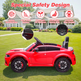 Dodge Electric Ride on Cars for Kids, 12V Licensed Dodge Charger SRT Hellcat Powered Ride on Toys with Parent Remote Control, Electric Car for Girls Boys 3-5 W/Music Player/Led Lights, Red