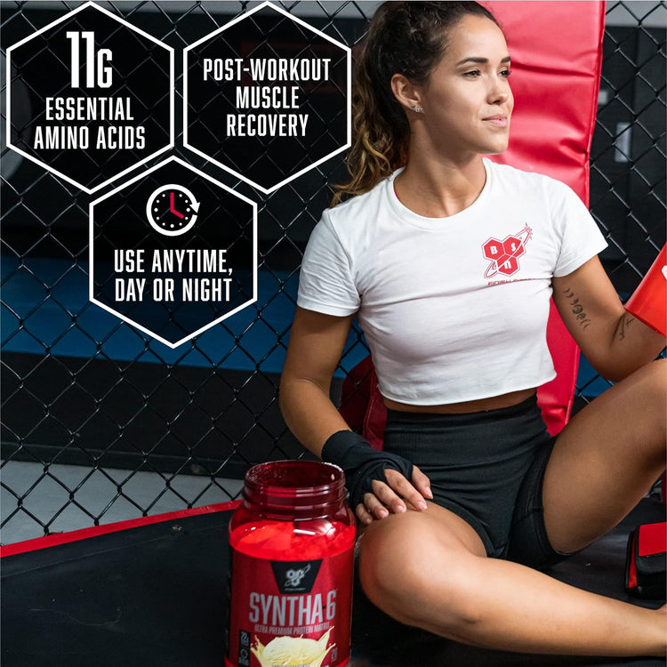 SYNTHA-6 EDGE Protein Powder, Strawberry Flavored Powder with Hydrolyzed Whey, Micellar Casein, for Muscle Gain, Low Sugar, 24G Protein, Strawberry Milkshake, 48 Servings, 4.01 Pound (Pack of 1)