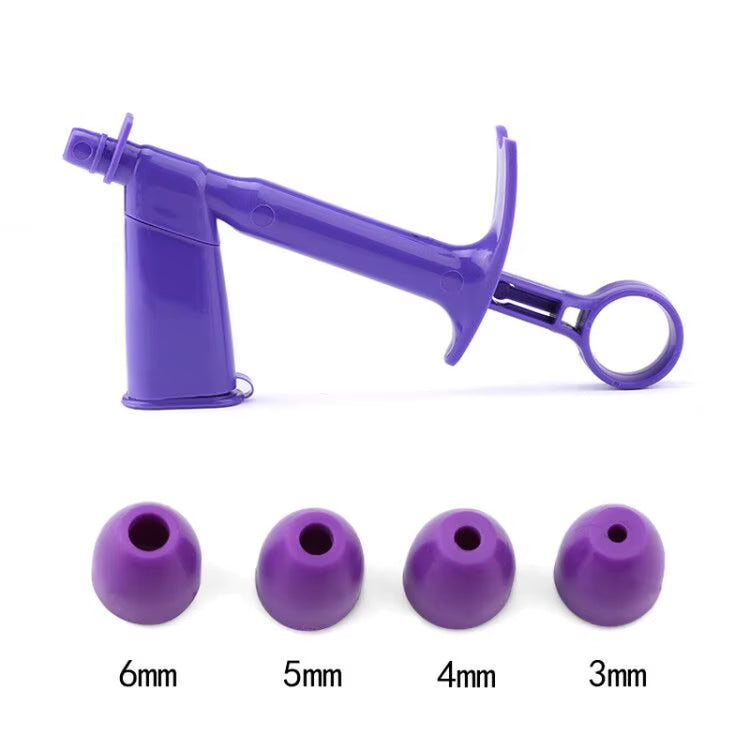 DIY Baking Tool Pearl Applicator with 4 Transfer Heads Fondant Cake Plaid Embossed Mold Cake Decoration Coating Tool