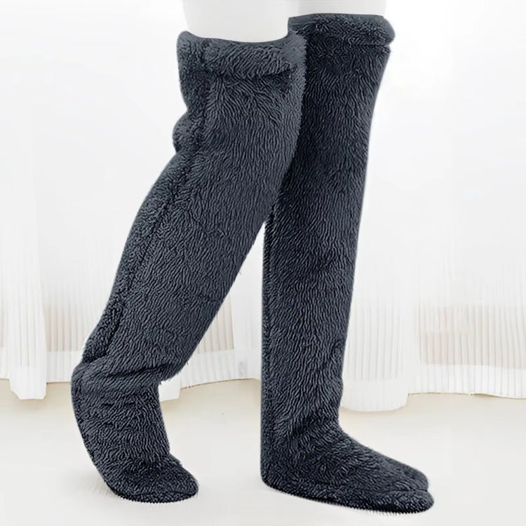 Hot Fluffy Thigh High Socks for Pregnant Women Elderly Legs Snuggle Long Paws Fuzzy Leggings over Knee Slippers Hairy Stockings
