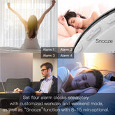 MOES Wifi Wake up Smart Light Alarm Clock with 7 Colors Sunrise Sunset Simulation Tuya APP Control Works with Alexa Google Home