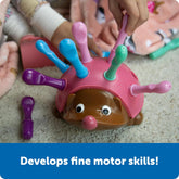 Spike the Fine Motor Hedgehog Pink - Toddler Montessori Toys, Stacking Shape, Gifts for Boys and Girls, Pattern Sensory Bin, Sorting Activities, Educational Games, Kindergarten