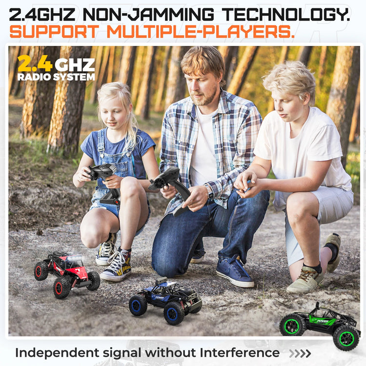 Remote Control Cars for Kids, 1:20 Scale RC Monster Trucks with Lights, All Terrain off Road RC Cars for Kids 3-6 6-12